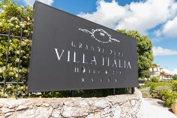 Ein Zeichen Für Das Sterne Luxushotel Grande Real Villa Italia — Stockfoto