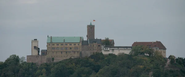 Красивый Вид Замок Вартбург Фахе Тюрингия — стоковое фото