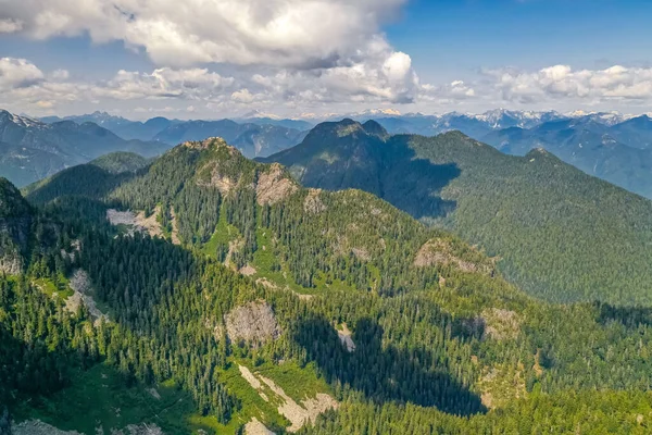 Uma Vista Aérea Montanha Seymour Colúmbia Britânica Canadá Verão — Fotografia de Stock