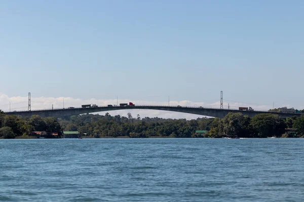 Brigde Crossing Rio Dulce River Guatemala — Foto de Stock