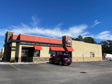 Augusta, Ga USA - 10 18 21: Dairy Queen fast food Hwy 25 side view