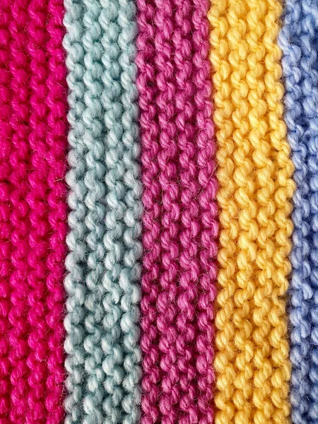 Vibrnt Colours Two Needles Knitting — Stock Photo, Image