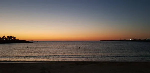 Πανοραμική Θέα Της Θάλασσας Κάτω Από Ηλιοβασίλεμα — Φωτογραφία Αρχείου