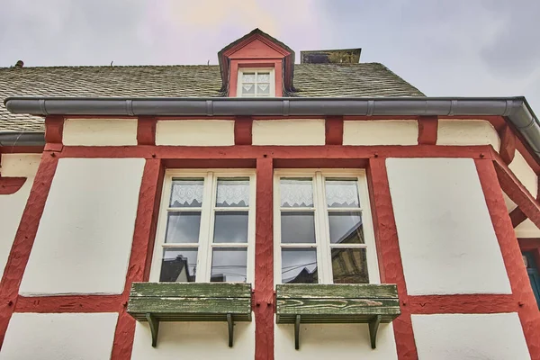 Beautiful Exterior Building Windows Old Village Monreal Buildings Germany Gray — Photo