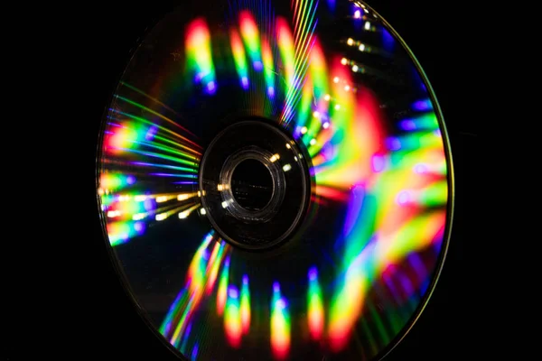 Reflection of light in a Compact Disk(CD) or Digital versatile disk(DVD). All the colors are scattered in the disk surface like a rainbow