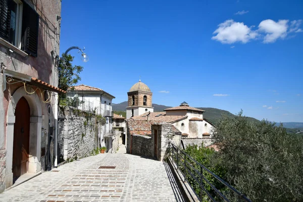 Malebný Pohled Budovy Úzké Uličce Morcone Provincii Benevento Itálie — Stock fotografie