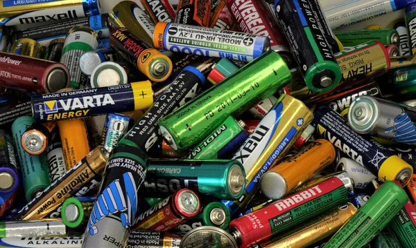 Various Used Batteries Aaa — Stock Photo, Image