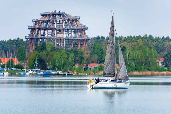 Velero Experiencia Bola Madera Lago Steinberger Steinberg See Alemania — Foto de Stock