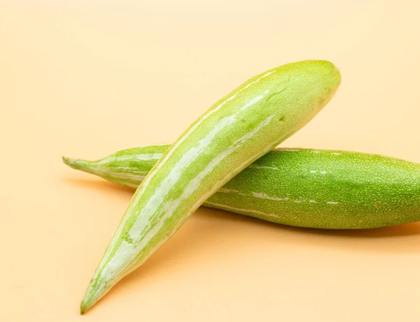 Fresh Snake Gourd Isolated Background Fresh Green Vegetable — Photo