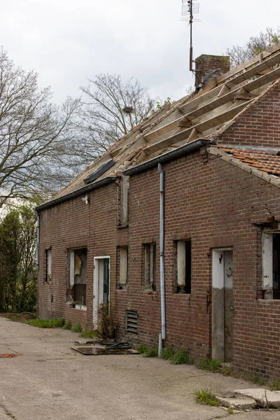 Une Vieille Maison Abandonnée Saccagée Aux Pays Bas — Photo