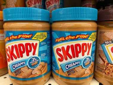 Grovetown, Ga USA - 03 20 22: Retail store Peanut Butter Skippy creamy
