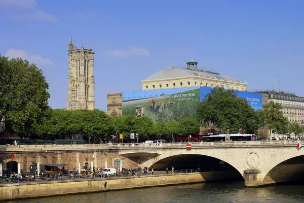 Vista Dal Punto Saint Michel Parigi — Foto Stock