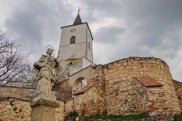 White Tower Walls Dramatic Sky Nosislav Czech Republic — Stockfoto