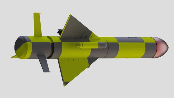 Raketten Munitie Oorlog Conflict Militaristische Kernkop Kernwapen Atoombom Illustratie Ruimteschip — Stockfoto