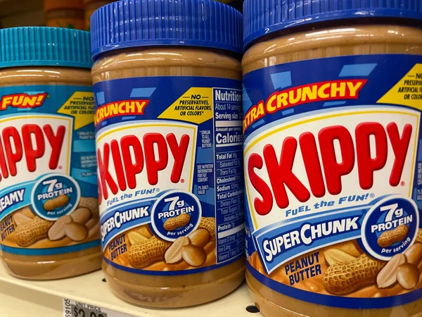 Grovetown Usa Sklepy Detaliczne Peanut Butter Skippy Crunchy — Zdjęcie stockowe