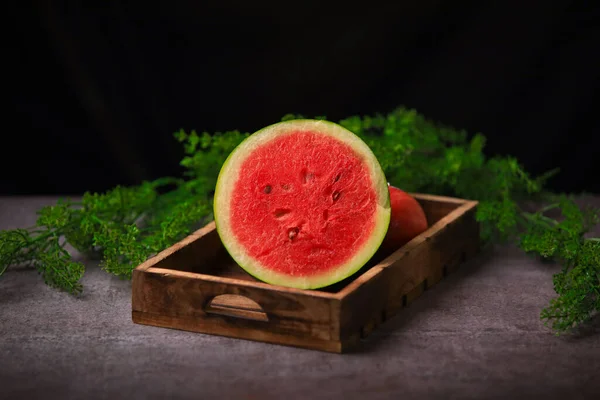 Water Melon Summer Fruit Cutting — Stock Photo, Image
