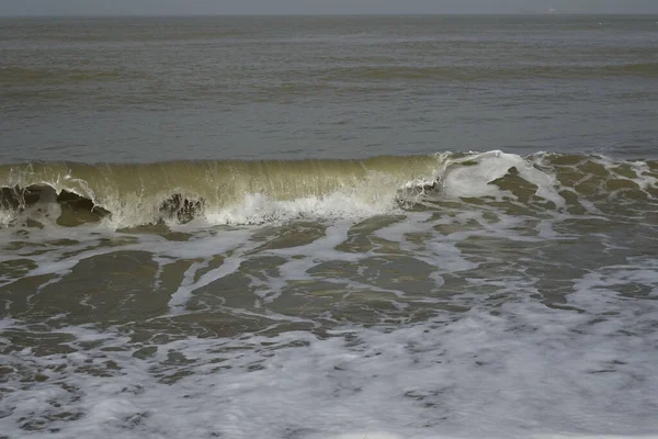 Rollende Wellen Der Niederländischen Nordseeküste Konzept Frische Urlaub Gelassenheit Horizontal — Stockfoto