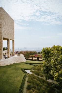 Los Angeles, Kaliforniya 'daki Getty Müzesi' nin bir parçası ve bahçesi.