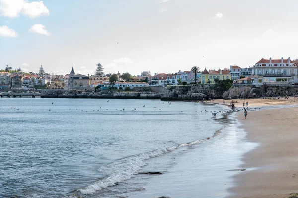 Beautiful View Sea Coast Estoril Sunset Cascais Portugal —  Fotos de Stock