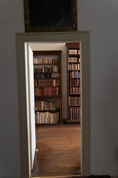 Vertical Shot Antique Books Bookshelf — Stock Photo, Image