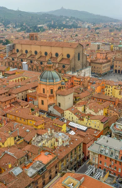 Aerial View Cityscape Bologna Top Towers Italy — Stock Photo, Image