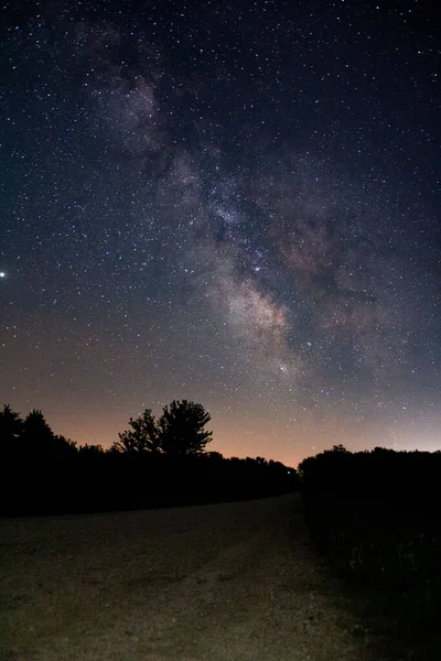 Beautiful View Milky Way Starry Sky — 스톡 사진