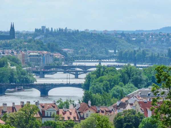 Prag Sisli Bir Sabahın Güzel Manzarası — Stok fotoğraf