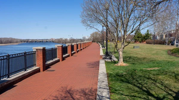 Beautiful View Walkway Delaware River South River Park — Stock Photo, Image