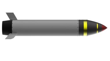 Roket füze cephanesi savaş muharebesi militar savaş başlığı nükleer silah 3D illüstrasyon uzay gemisi