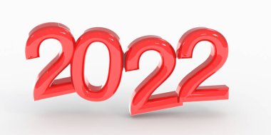 2022 yılının 3 boyutlu bir çizimi