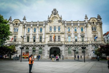 İspanya, Santander 'de güzel bir bina manzarası.