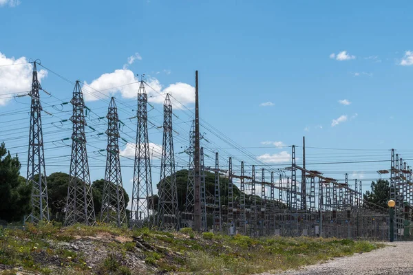 Uitzicht Elektriciteitscentrales Een Zonnige Dag — Stockfoto