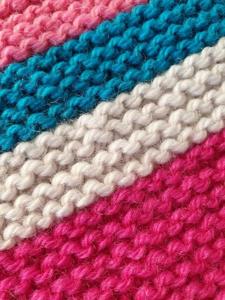 Vibrnt Farben Zwei Nadeln Stricken — Stockfoto