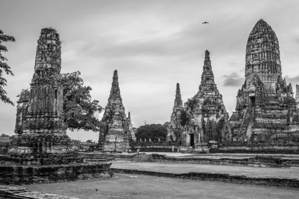Thai Temple Wat Chai Watthanaram Ayutthaya Thailand Sydostasien — Stockfoto