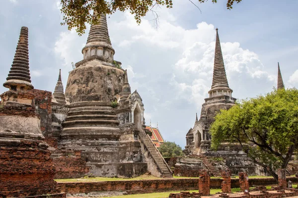 Thai Wat Phra Sanphet Ayutthaya Tailandia Sureste — Foto de Stock