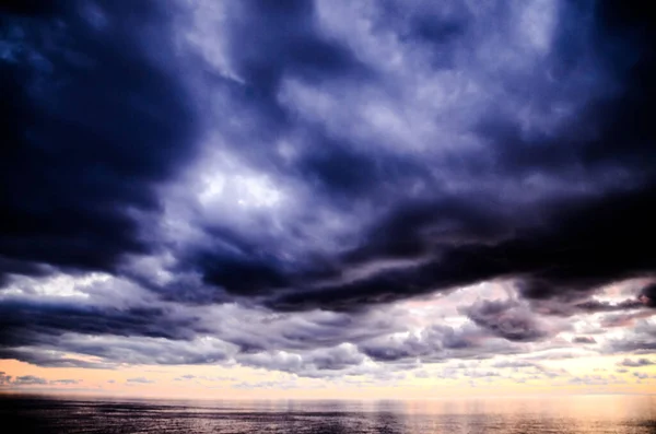Cloudscape Colored Clouds Sunset Ocean — Stock Photo, Image