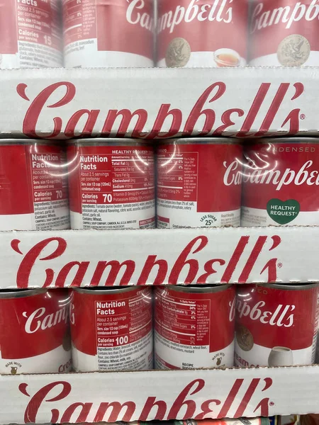 Augusta Usa Περίπτωση Κονσερβοποιημένης Σούπας Campbells — Φωτογραφία Αρχείου