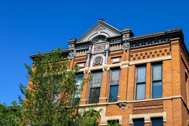Hastings, MN 'deki tuğla bina manzaralı.