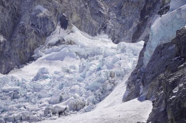 Everest Dağı 'nın Nepalli yamaçlarındaki Khumbu Buzulları