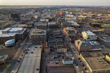 Şehir merkezindeki Sioux Falls 'un insansız hava aracı fotoğrafı