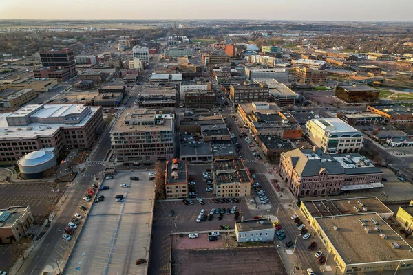 Şehir merkezindeki Sioux Falls 'un insansız hava aracı fotoğrafı