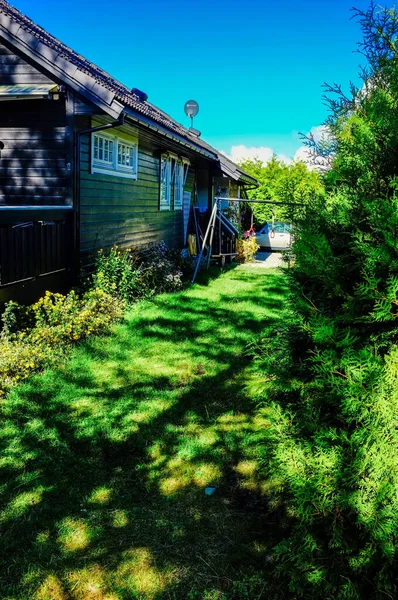 Livinghouse Garden Roykas Lorenskog挪威 — 图库照片