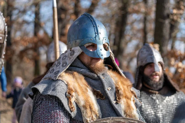 Blakkr Ulfr Wulfgard Historical Groups Friendly Fighting — Stock Photo, Image