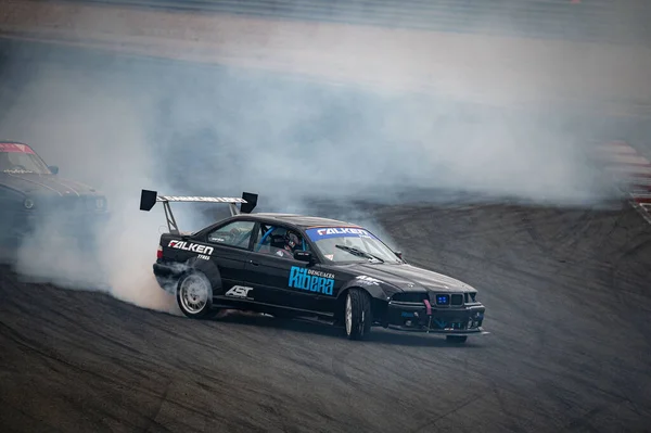 Drifting Bmw E36 Drift Navarra Circuit — Stock Photo, Image