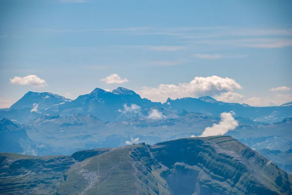 Veduta Aerea Del Santis Mountian Passo Schwagalp Contro Cielo Azzurro — Foto Stock