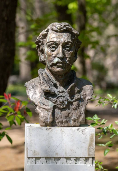 Busto Estatua Del Poeta Balassi Balint Margaret Island Park Budapest —  Fotos de Stock