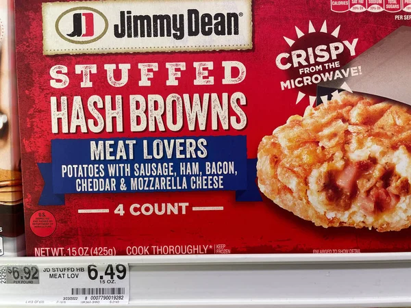 美国Ga Grovetown Retail Store Frozen Food Jimmy Dean Hash Browns — 图库照片