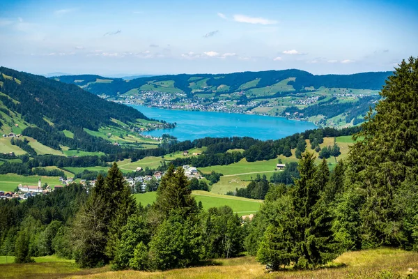 Der Aegeri See Ist Ein Gletschersee Kanton Zug Schweiz Seit — Stockfoto