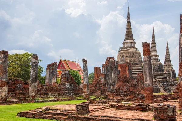 Thai Wat Phra Sanphet Ayutthaya Tailandia Sureste — Foto de Stock