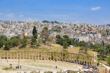Ürdün 'ün kuzeyindeki antik Jerash şehrindeki Roma kalıntıları.